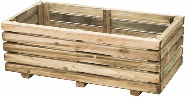 Siena Garden Pflanzkasten Ella aus Kiefernholz in Beige und Braun, B/T/H: 80 x 40 x 28 cm - Bild 1