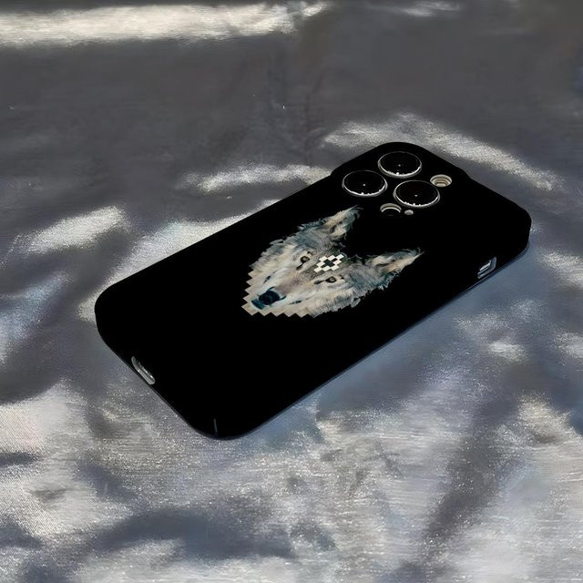M-MARCELO B-BURLON Glänzende Bumper Handyhülle für iPhone 17 Air 16 15 14 13 12 11 Pro Max Plus in Schwarz - Bild 1