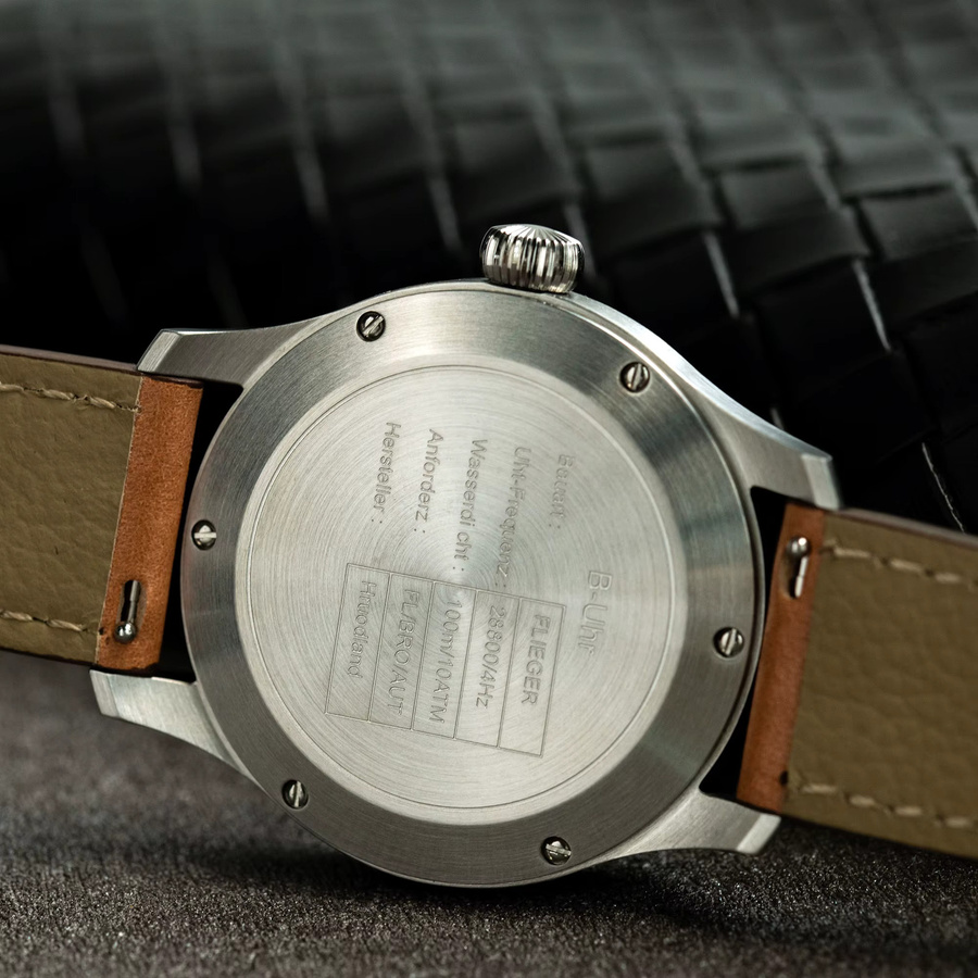 HRUODLAND Armbanduhr Automatik, Edelstahl, Leder, 40 mm, Herren - Bild 2
