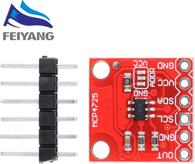 SAMIROB MCP4725 12Bit I2C DAC Digital-Analog-Konverter Modul mit EEPROM für Arduino, Rot - Bild 1