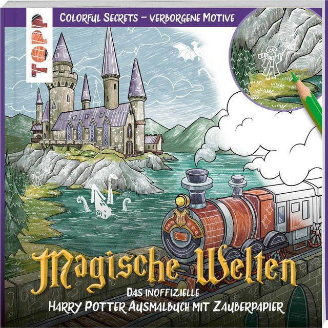 TOPP Harry Potter Magische Welten Ausmalbuch mit Zauberpapier - Bild 1