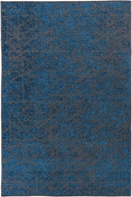 MeGusta Flachflor Teppich Eva in Blau und Multicolour im Modern UsedLook aus Polyester und Baumwolle, B: 160 cm, L: 230 cm - Bild 1