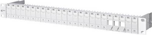Metz Connect 130920-00-E 24 Port Netzwerk-Patchpanel unbestückt, 1 HE, Silber/Weiß, Breite: 48,3 cm - Bild 1