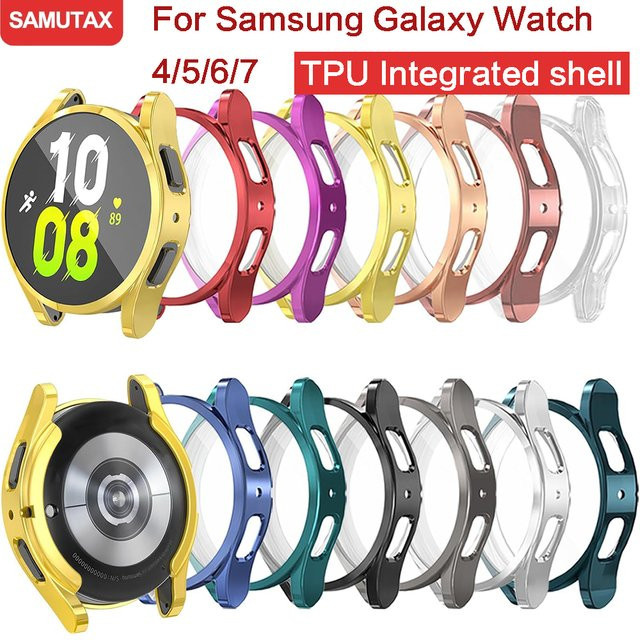 SAMUTAX Schutzhülle für Samsung Galaxy Watch, Silikon, Pink - Bild 1