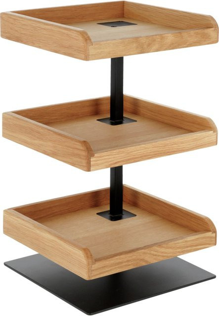 VEGA Etagere Esino dreistöckig in Braun/Schwarz, B/H/T: 24 x 41,8 x 24 cm - Bild 1
