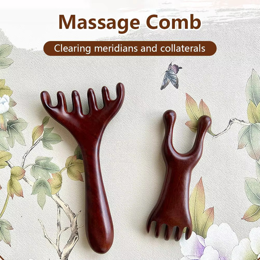 South Moon Meridian-Massagekamm, Holz, Unisex - Bild 2