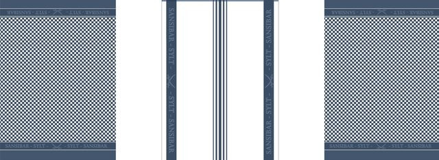 Geschirrtuch SANSIBAR Jacquard aus Baumwolle in Blau mit modernem Grafikdesign, Breite: 70 cm, Höhe: 50 cm - Bild 1