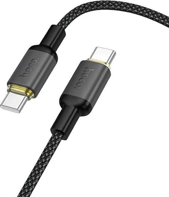 HOCO X128 Benefit USB-C auf USB-C Daten- und Ladekabel, 60W, Schwarz, 1m - Bild 1