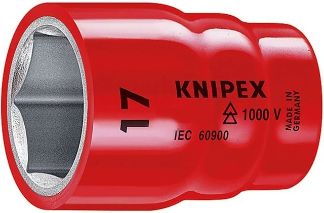 Knipex Steckschlüsseleinsatz für Sechskantschrauben 3/8 Zoll aus Chrom-Vanadium - Bild 1