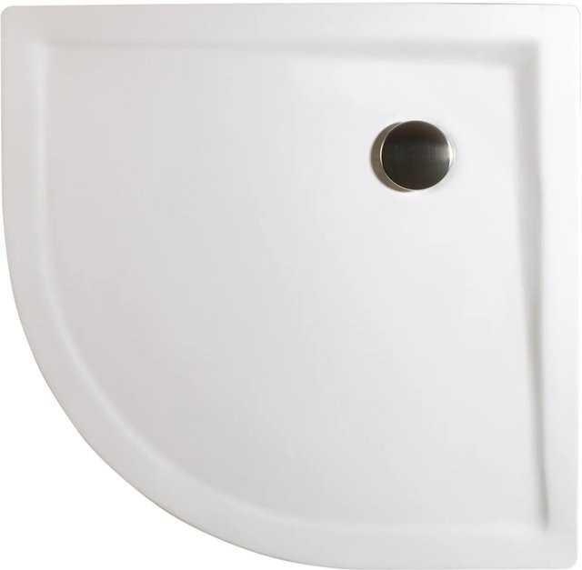 Schulte Duschwannen-Set ExpressPlus Viertelkreis aus Mineralguss in Weiß, B/T: 90 x 90 cm - Bild 1