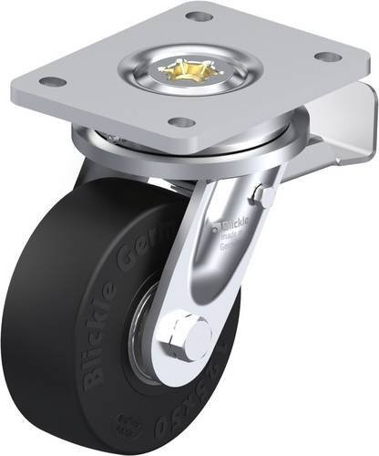 Blickle Lenkrolle 51136 LO-SE 125K-ST mit Feststeller in Schwarz-Grau, Rad-Durchmesser: 125 mm, Tragfähigkeit: 320 kg - Bild 1