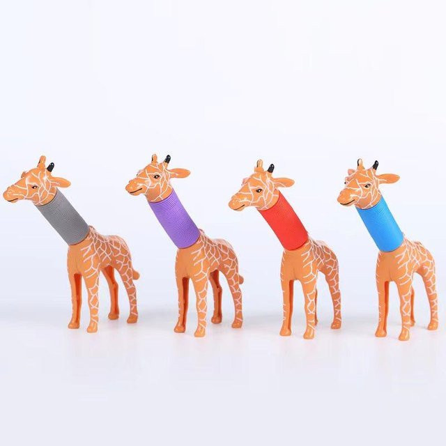 Kidsly Stretch-Pop-Tube-Giraffe-Spielzeug, sensorisches Zappelspielzeug - Bild 1
