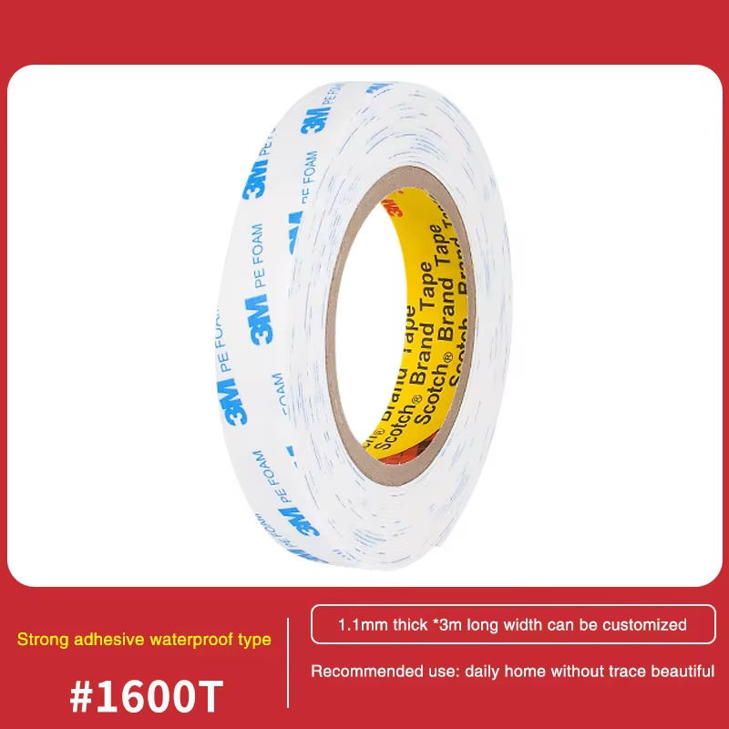 3M doppelseitiges Schaumstoff-Klebeband weiß, hochtemperaturbeständig und spurlos, Länge: 3 m - Bild 6