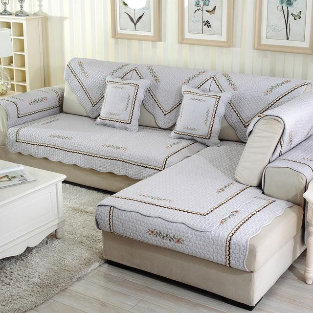 Rutschfestes Sofakissen Super Six aus Baumwolle und Leder im koreanischen Stil, Weiß, B/T/H: 70 x 70 x 70 cm - Bild 1