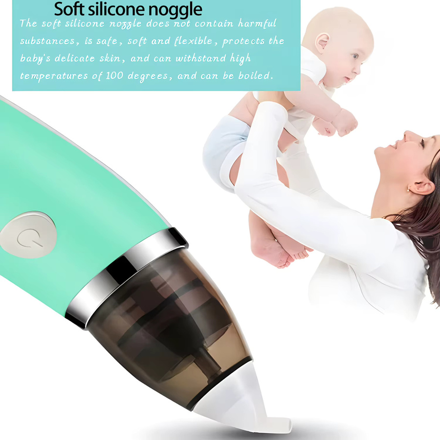 Elektrischer Baby Nasensauger von Fireurus in Grün zur Reinigung der Nase für Kinder und Kleinkinder - Bild 2