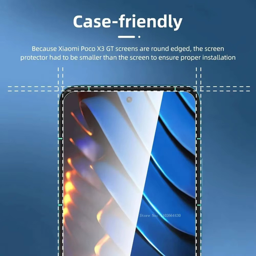 3er-Pack Displayschutzfolie aus gehärtetem Glas für Xiaomi Poco X7 X6 X5 X4 Serie, HD klar und transparent - Bild 2