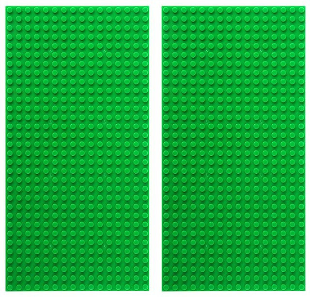 Yiran toy Baustein-Aufsteckplatten, 2-teiliges Set, dunkelgrün, ab 6 Jahren - Bild 1