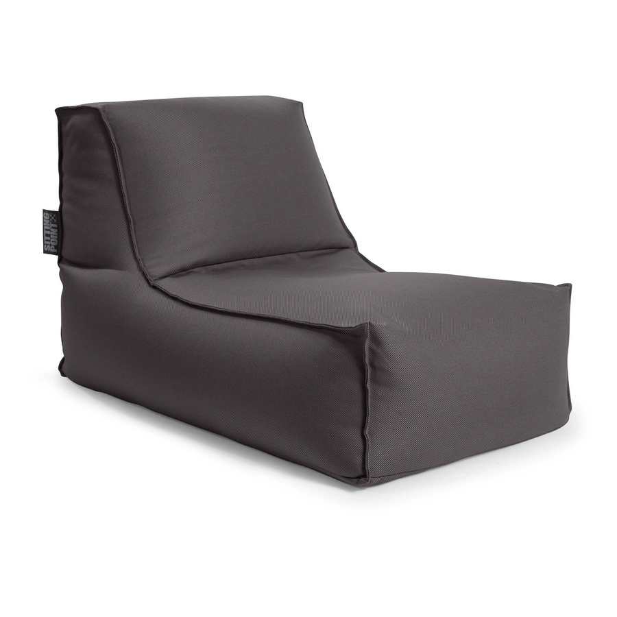 Sitting Point Sitzsack Roll KORFU in Anthrazit, B/H/T: 65 x 100 x 65 cm - Bild 2