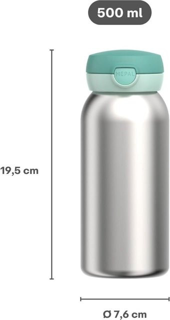 Mepal Mio Thermoflasche in White und Silver mit 500 ml - Bild 1