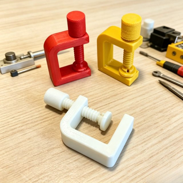 3 Stück verstellbare G-Klemmen aus Kunststoff in Multicolour für Bastelarbeiten und Heimwerker - Bild 1