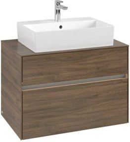 V&B Waschtischunterschrank Collaro mit Waschtisch und LED-Beleuchtung, B/T/H: 80 x 54,8 x 50 cm - Bild 1
