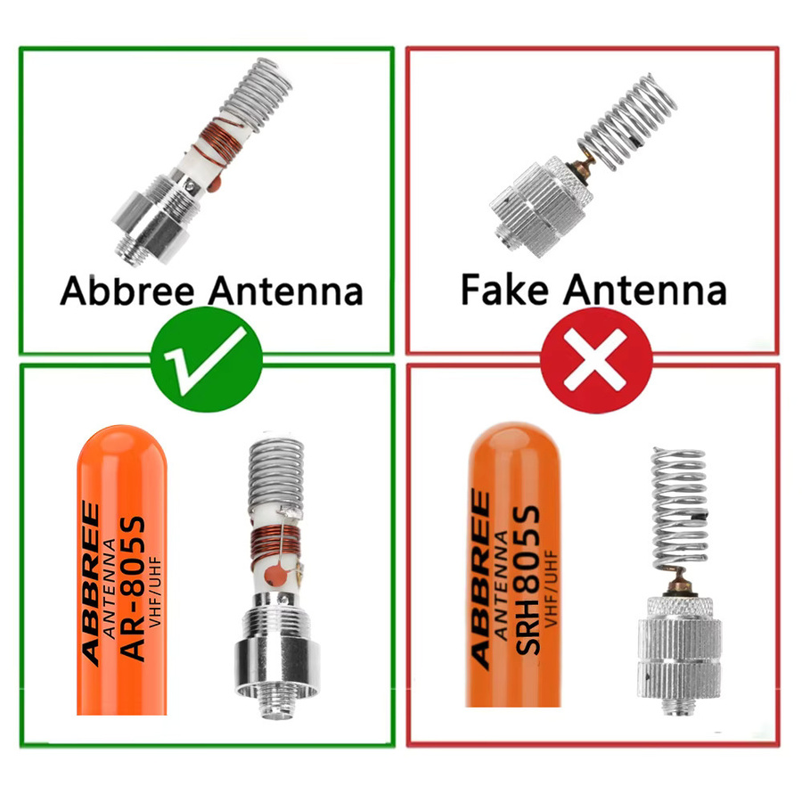ABBREE AR-805S Mini Short Walkie Talkie Antenne mit SMA-Buchse für UHF/VHF Long Range, kompatibel mit Baofeng UV-5R, UV-32, UV-21 PRO und Ham 2-Wege Radios - Bild 4