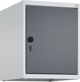 C+P Aufsatzschrank 7035/7016 mit Sicherheits-Drehriegel und 1 Abteil, B/T/H: 50 x 40 x 50 cm, Lichtgrau/Anthrazitgrau - Bild 1
