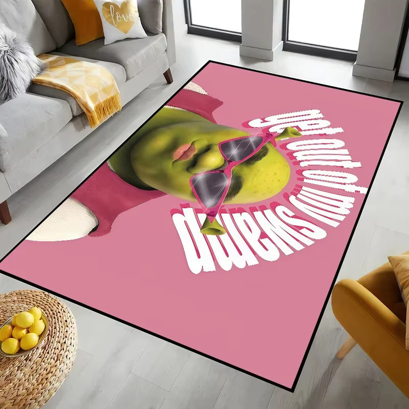VIKAMA Fußmatte Shrek Green Face, rutschfester und waschbarer Teppich für Küche, Bad und Heimdekoration in Grün - Bild 4