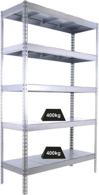 PROREGAL Schwerlastregal Metal Beast Five aus Metall in Silber, H x B x T: 200 x 240 x 45 cm, Fachlast 400 kg, pulverbeschichtet - Bild 1