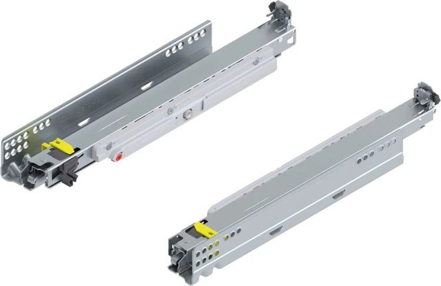 Blum Movento Vollauszug Tip On 760H3800T, Nennlänge: 380 mm, Tragkraft bis 40 kg, Farbe: Silber - Bild 1