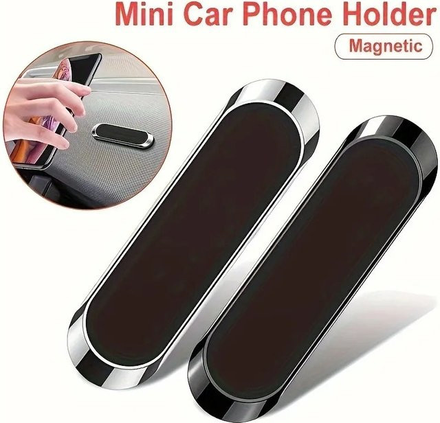 HTHwish Magnetischer Autotelefonhalter in Schwarz für iPhone, Xiaomi und Huawei zur Befestigung am Armaturenbrett oder an der Wand inklusive Magnet-Aufkleber - Bild 1
