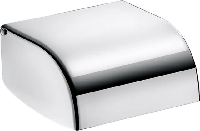 Delabie WC-Papierhalter aus Edelstahl 1.4301, silber, hochglanzpoliert, Wandmontage - Bild 1
