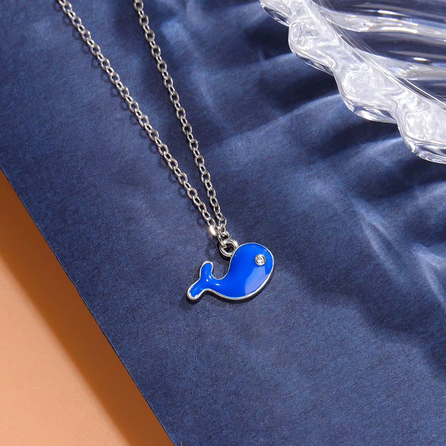 GaGa-Duck Halskette, 925 Silber, blau, Wal - Bild 3