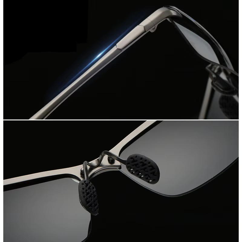 Polarisierte Sonnenbrille für Männer, rectangular, Metal, Photochrome - Bild 5