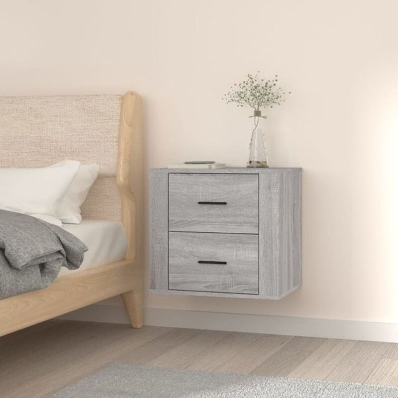 Vidaxl Wand-Nachttisch Modern in Grau, B/T/H: 50 x 36 x 47 cm - Bild 1