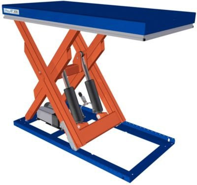 Edmo Lift Scheren-Kompakthubtisch TM 3000 in Blau und Orange mit 3000 kg Tragkraft - Bild 1