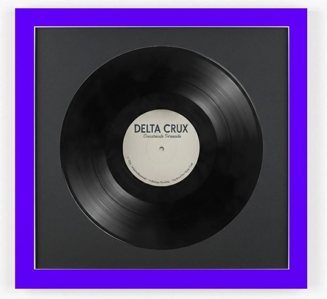 K-Möbel Schallplatten Rahmen Lila mit schwarzem Passepartout für deine Vinyl, B/B: 40 x 40 cm - Bild 1