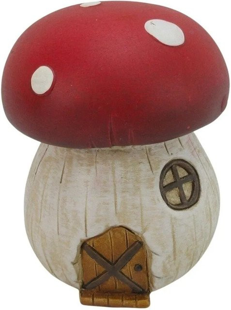 Boltze Deko-Aufsteller Pilz Arnold aus Keramik, Weiß-Rot, Höhe: 15,5 cm - Bild 1