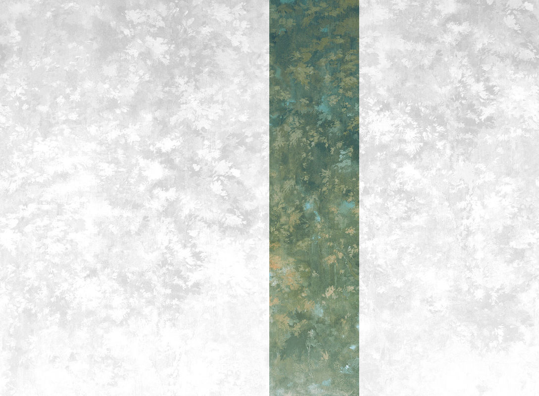 Jannelli & Volpi Mural Orthez Tapete Green Panel 4 mit floralem Design aus Vinyl - Bild 2