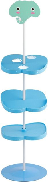 CosyHome Schuhregal für Kinder mit Cartoon Tier Muster Elefant in Blau - Bild 1