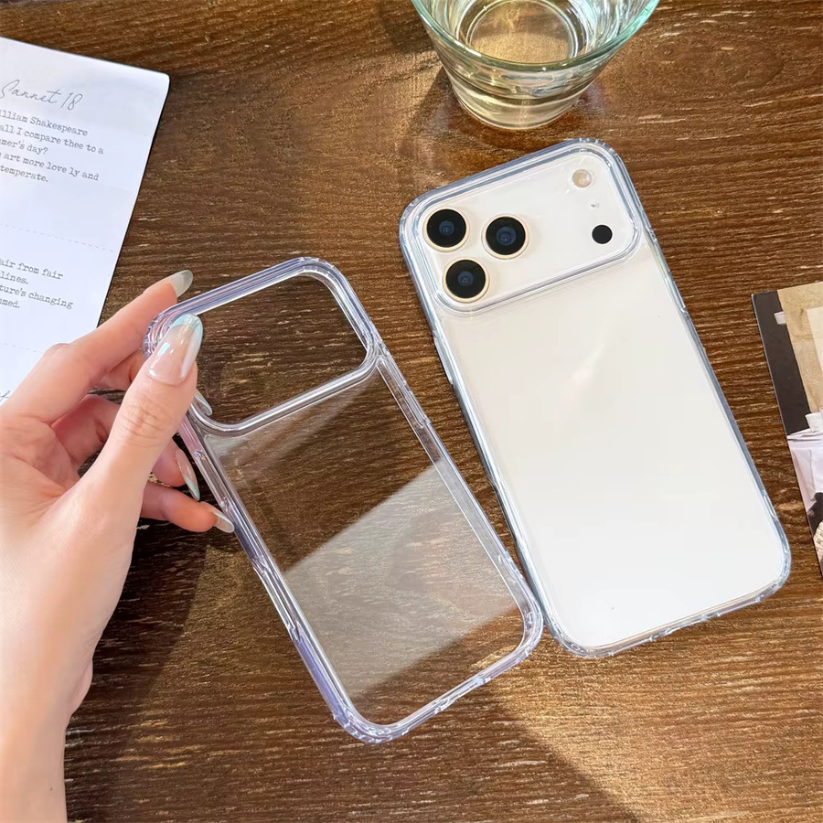 Transparente Acryl-Handyhülle von szHAIyu für iPhone 17 Air 16 Plus 15 14 13 12 11 Pro Max 16e Mini X XS XR 7 8 mit TPU-Schutz in Klar - Bild 2