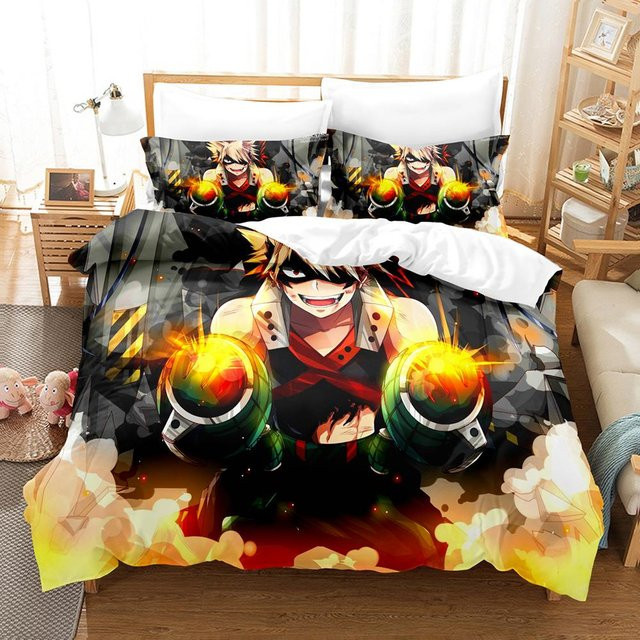 My Hero Academia Bettwäsche-Set von Practical Home Decor mit Motiv aus Japan Anime, mehrfarbig, aus Mikrofaser, B/H: 200 x 229 cm - Bild 1