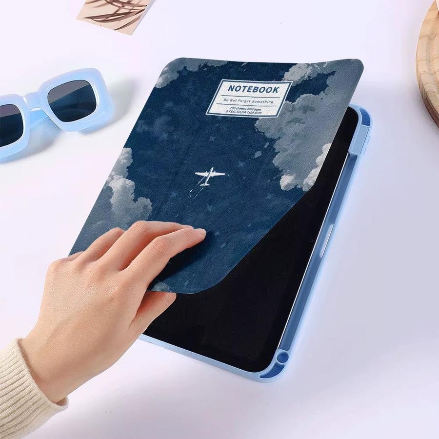Universelle Tablet Hülle in Blau und Multicolour für iPad mini 7, Pro, Air 7/8, 10/11/41 sowie Samsung, Xiaomi, Redmi, Huawei und Honor Pad - Bild 2