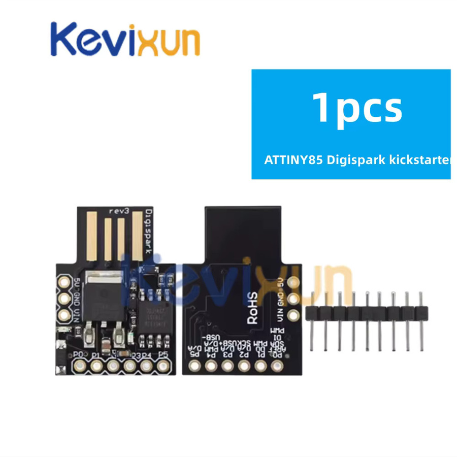 Digispark Tiny85 ATTINY85 Micro Development Board Kickstarter Modul für Arduino mit USB-C Anschluss in Schwarz - Bild 3
