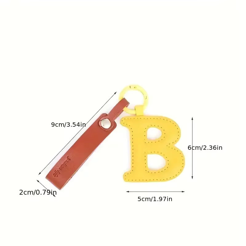 Schlüsselanhänger PU-Leder, Buchstabenform, Damen - Bild 4