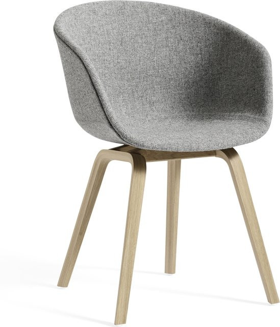 HAY About A Chair AAC 23 Polstersessel in Grau mit Stoffbezug und Holzgestell - Bild 1