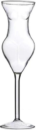 Ruiming Cocktailglas in Form eines weiblichen Körpers, transparentes Whiskyglas für Erwachsene, Höhe: 18,0 cm
