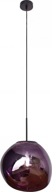 Licht-Erlebnisse Hängeleuchte aus mundgeblasenem Glas in Lila und Schwarz mit E27 Fassung, Breite: 36 cm - Bild 1