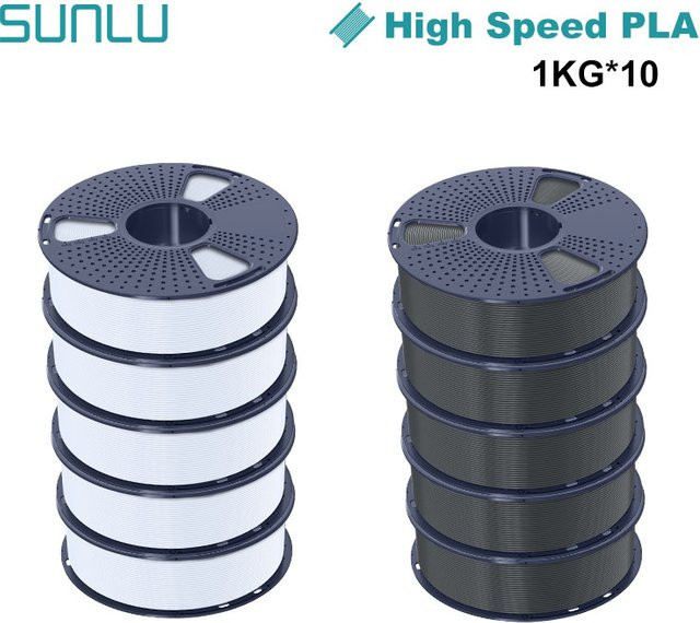 SUNLU PLA 3D-Drucker-Filament High-Flow Speedy für Schnelldruck, Farbe: Rot, Durchmesser: 1,75 mm, Gewicht: 10 kg - Bild 1