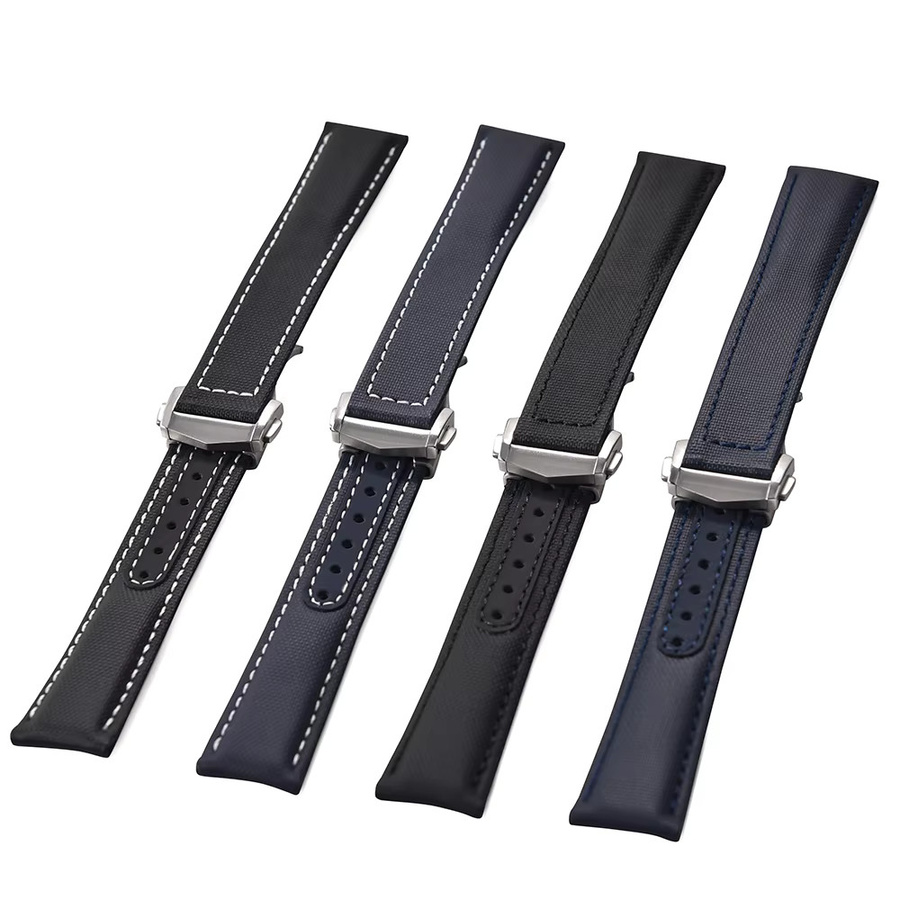 BUSLUO Uhrenarmband Canvas, Schwarz, Herren - Bild 3